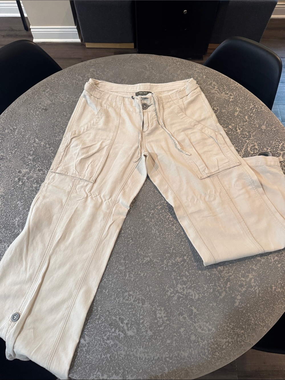 Free People Light Taupe Cargo Pants